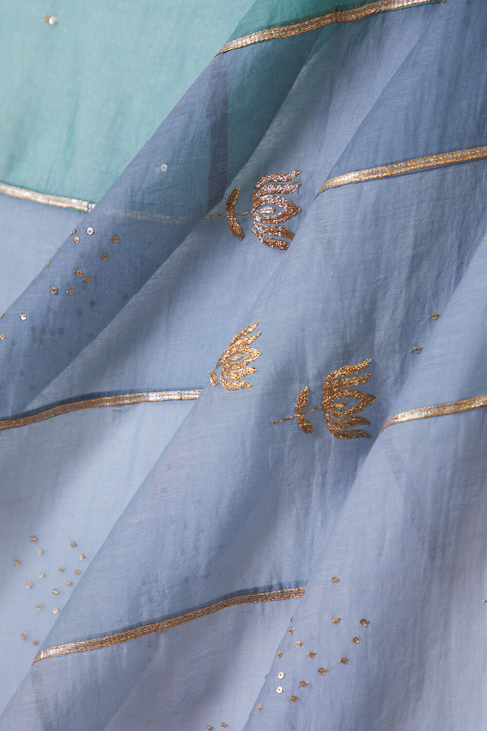 Green Pure Silk Cotton Embroidery Saree image number null