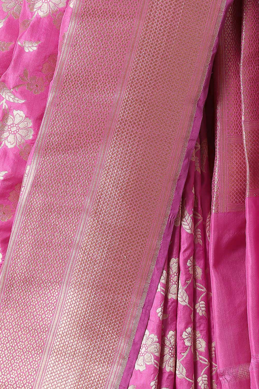 Light Pink Pure Silk Banarasi Saree image number null