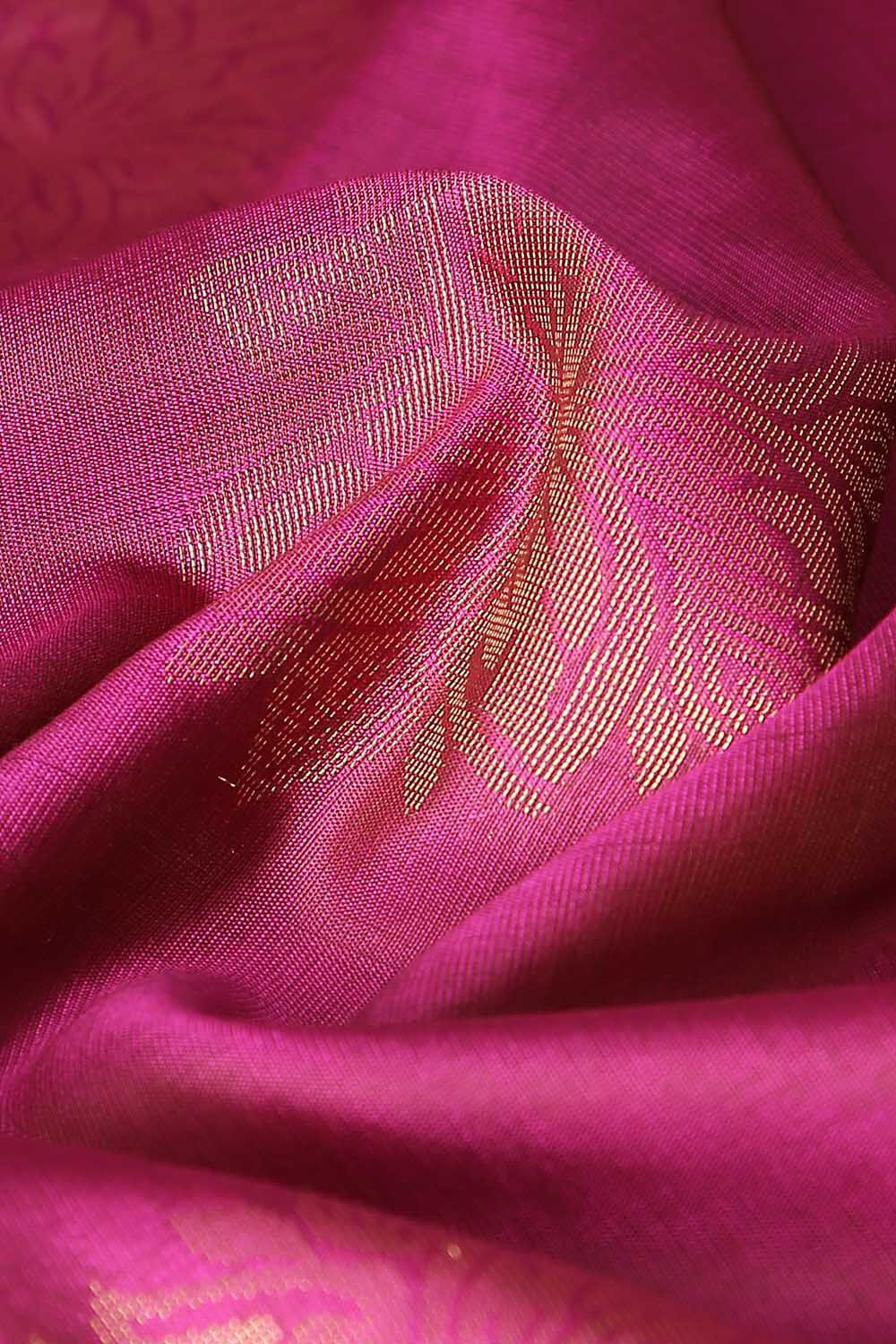 Purple Pure Silk Tencel South Saree image number null