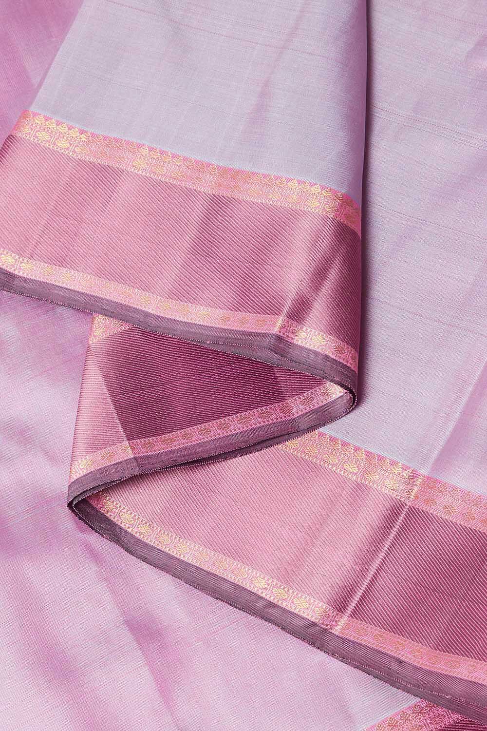 Light Violet Pure Silk Kanjivaram Saree image number null