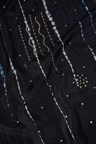 Black Murshidabad Silk Tie and Dye Shibori Saree thumbnail image number null