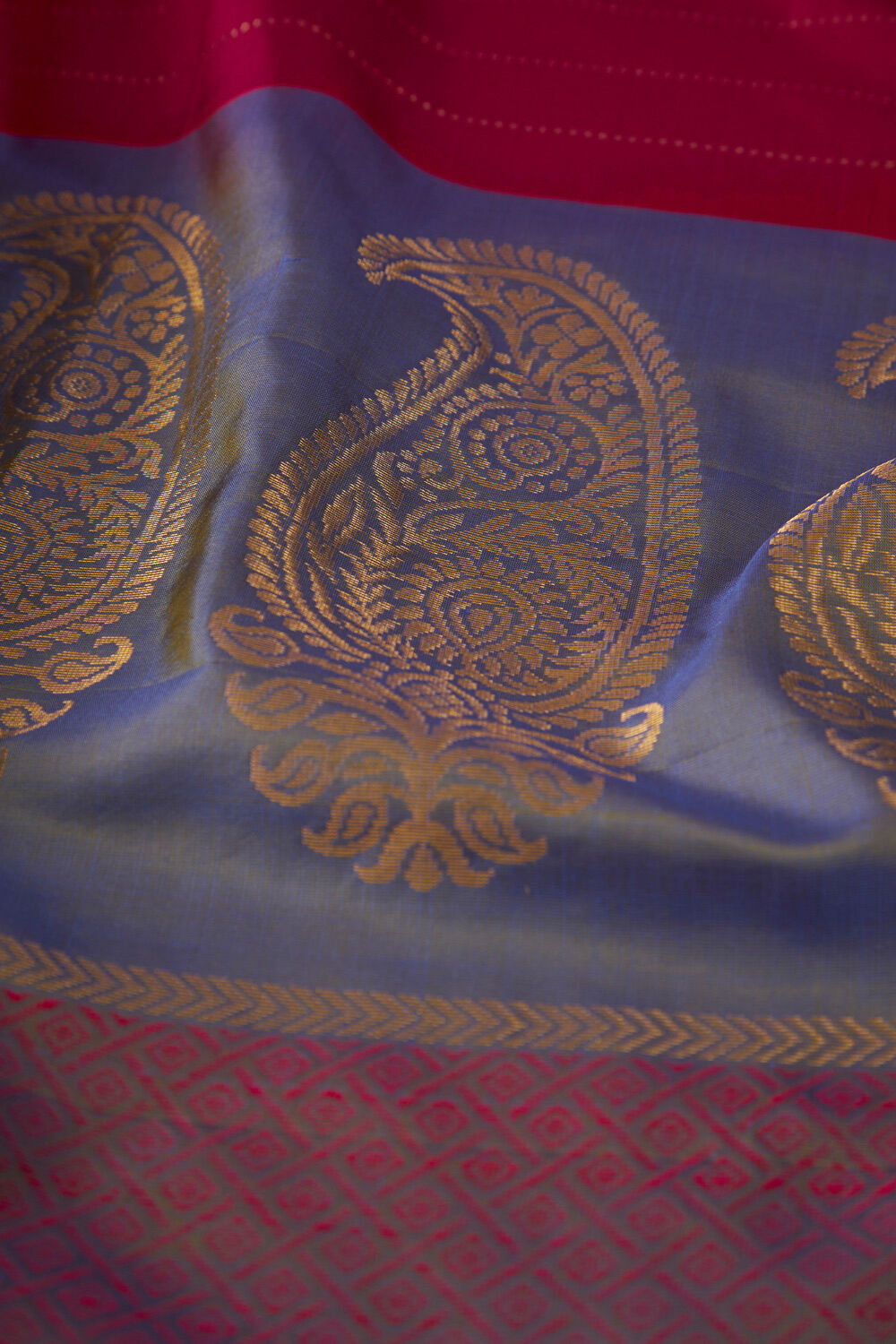 Pink Woven Pure Soft Silk Saree image number null