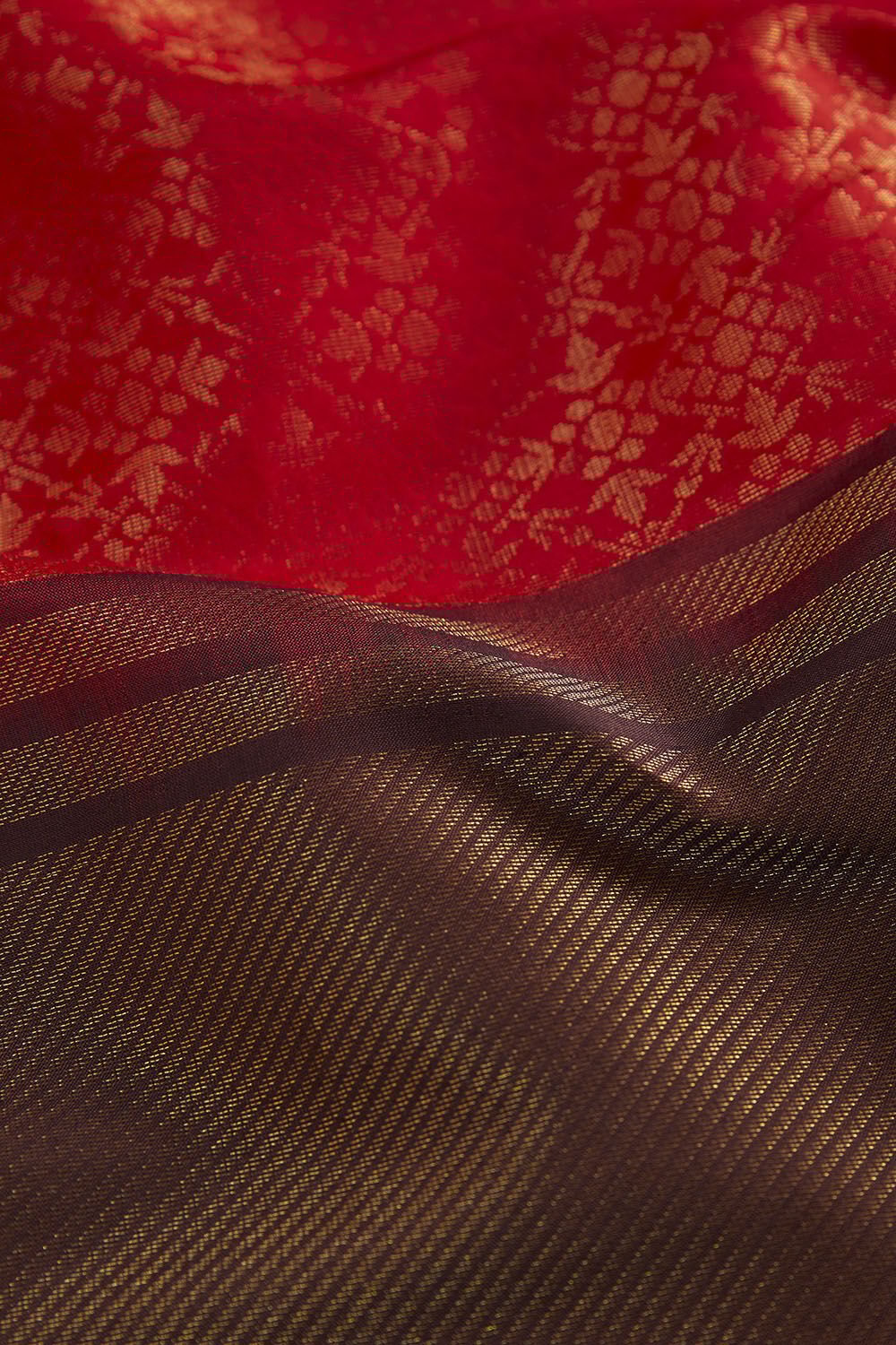 Red Woven South Silk Tencel Saree image number null