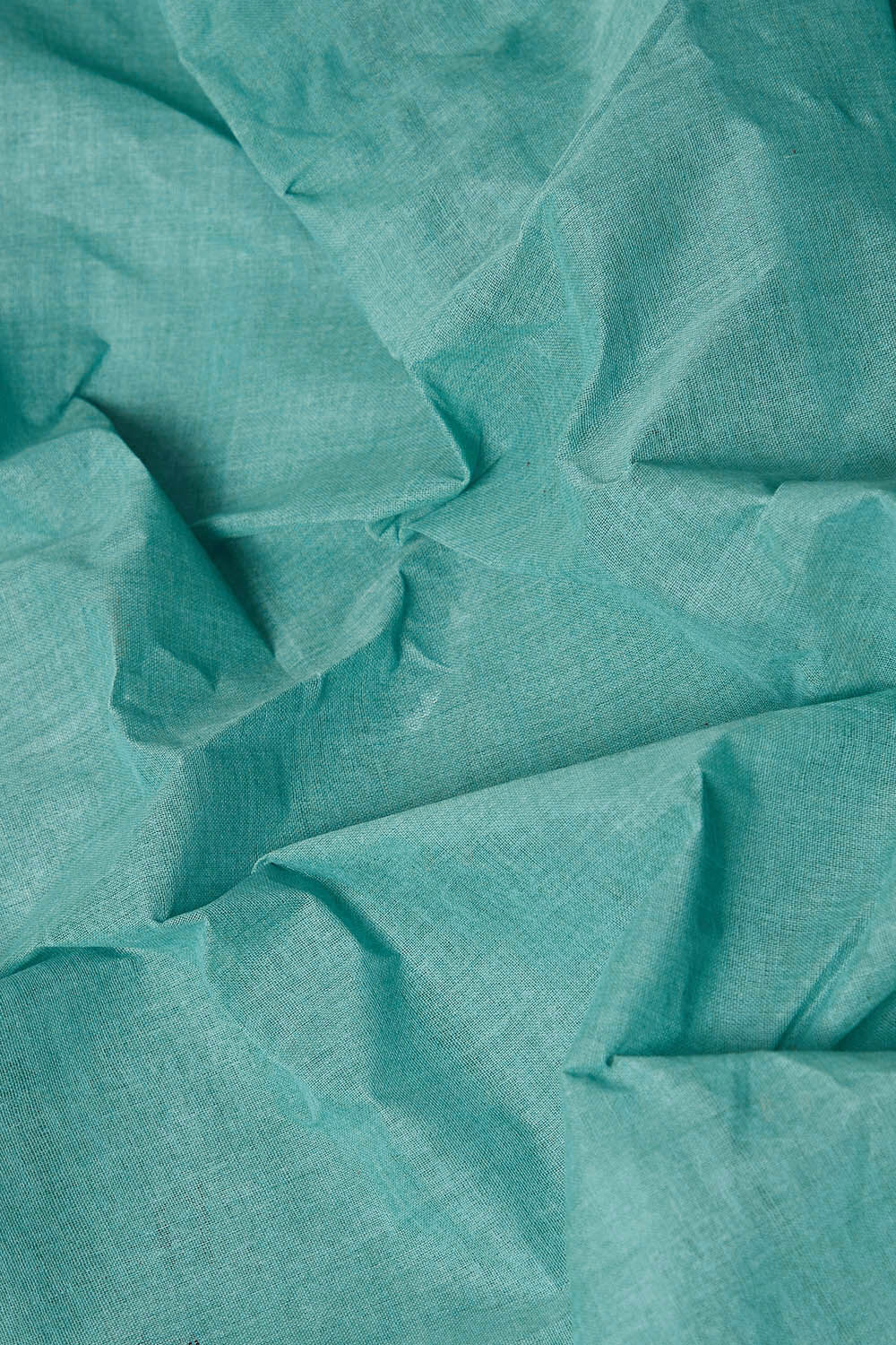 Light Pure Blue Cotton Bengal Saree image number null