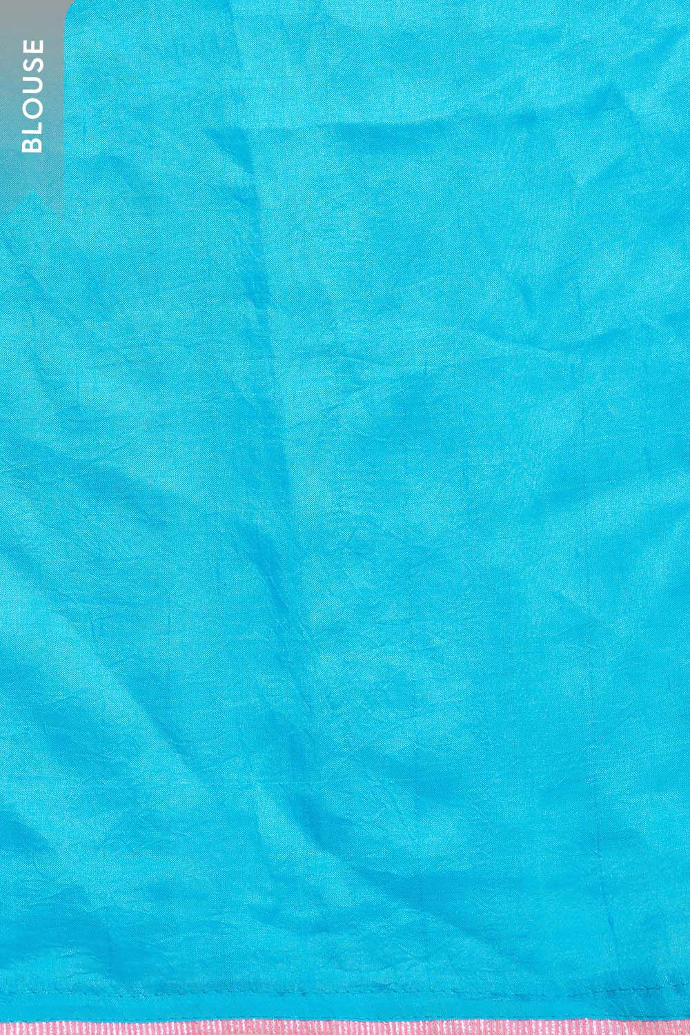 Light Blue Murshidabad Pure Silk Embroidered Saree image number null