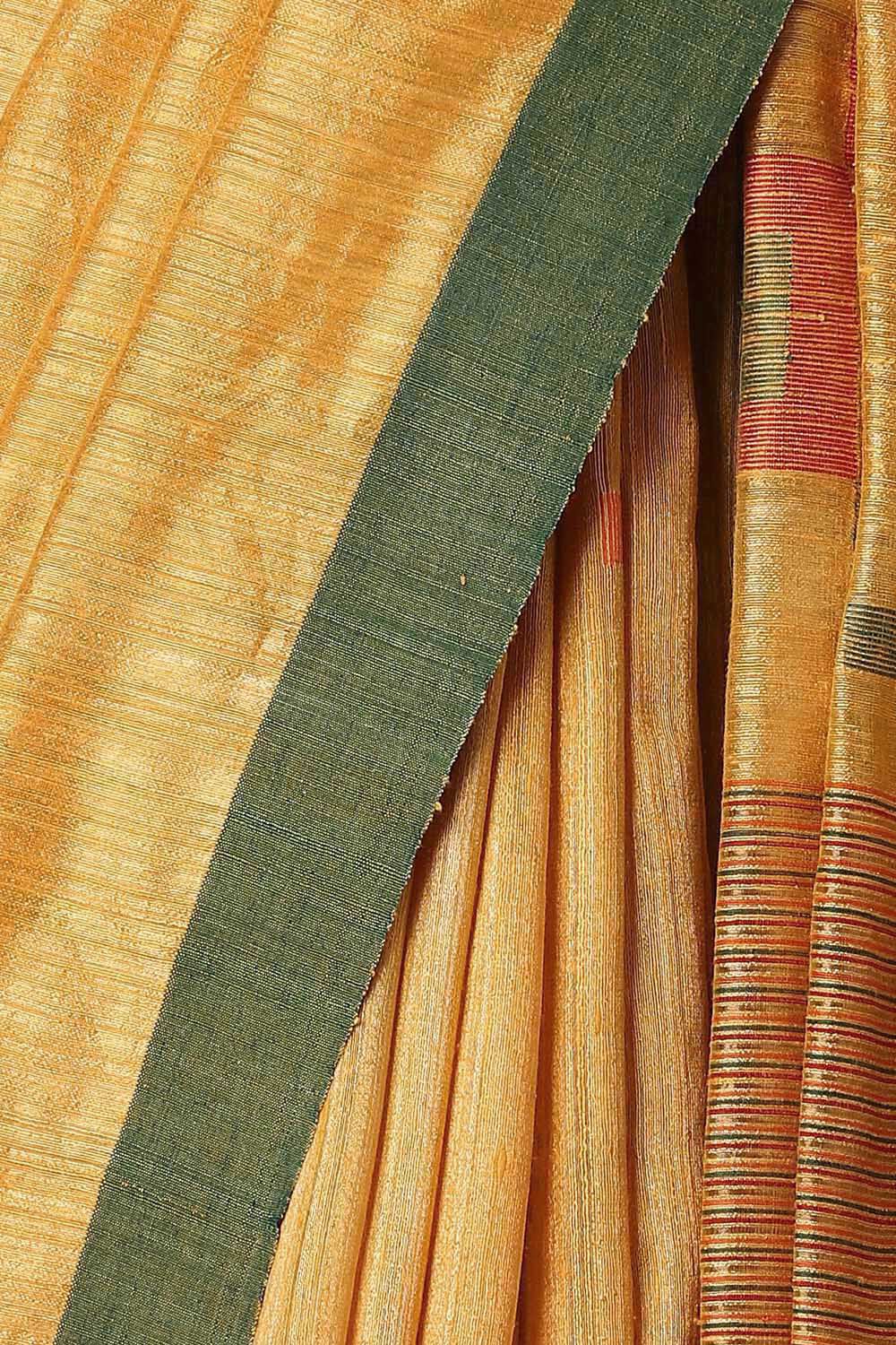 Gold Pure Silk Vanya Jamdani Saree image number null