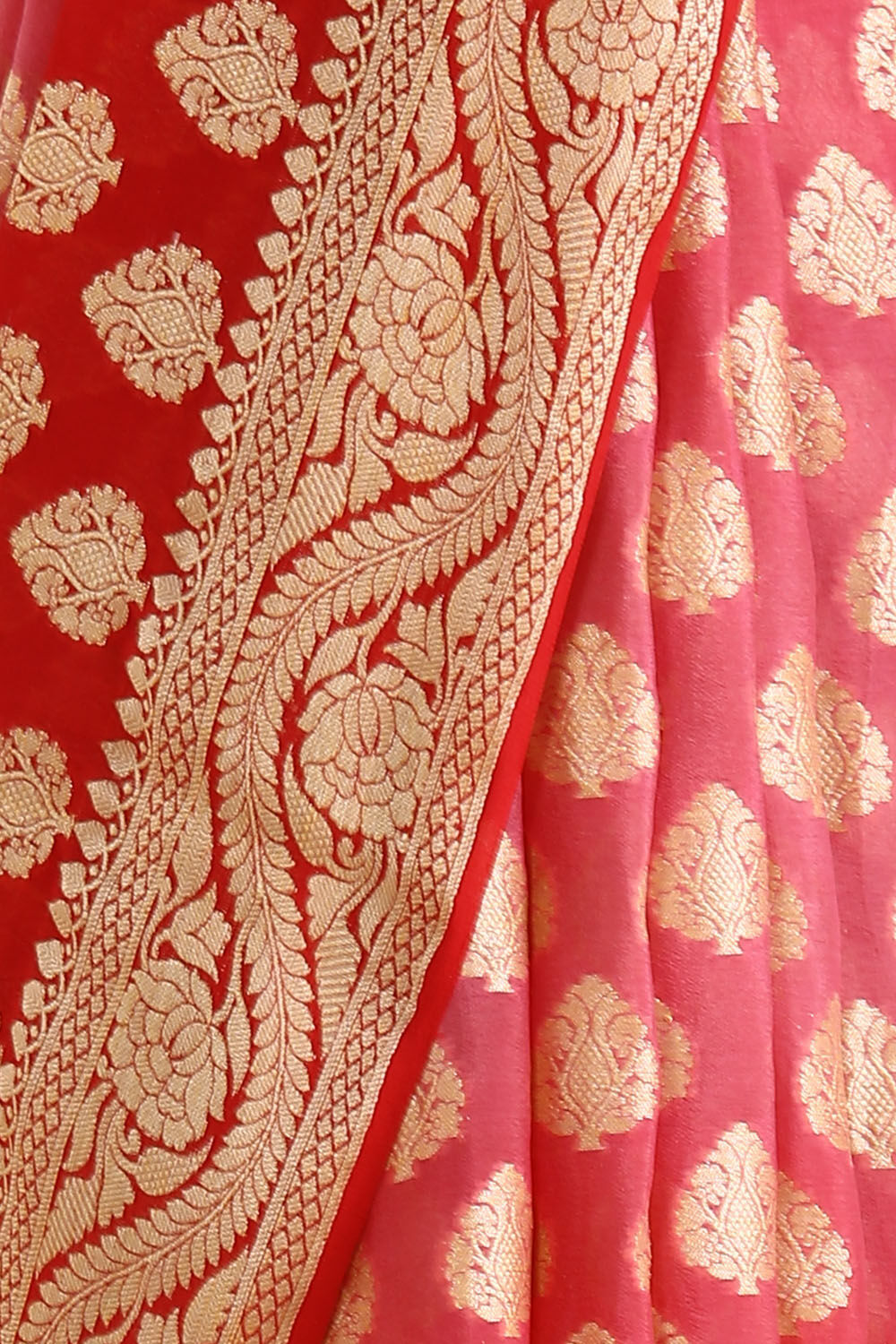 Pink Pure Georgette Banarasi Saree image number null
