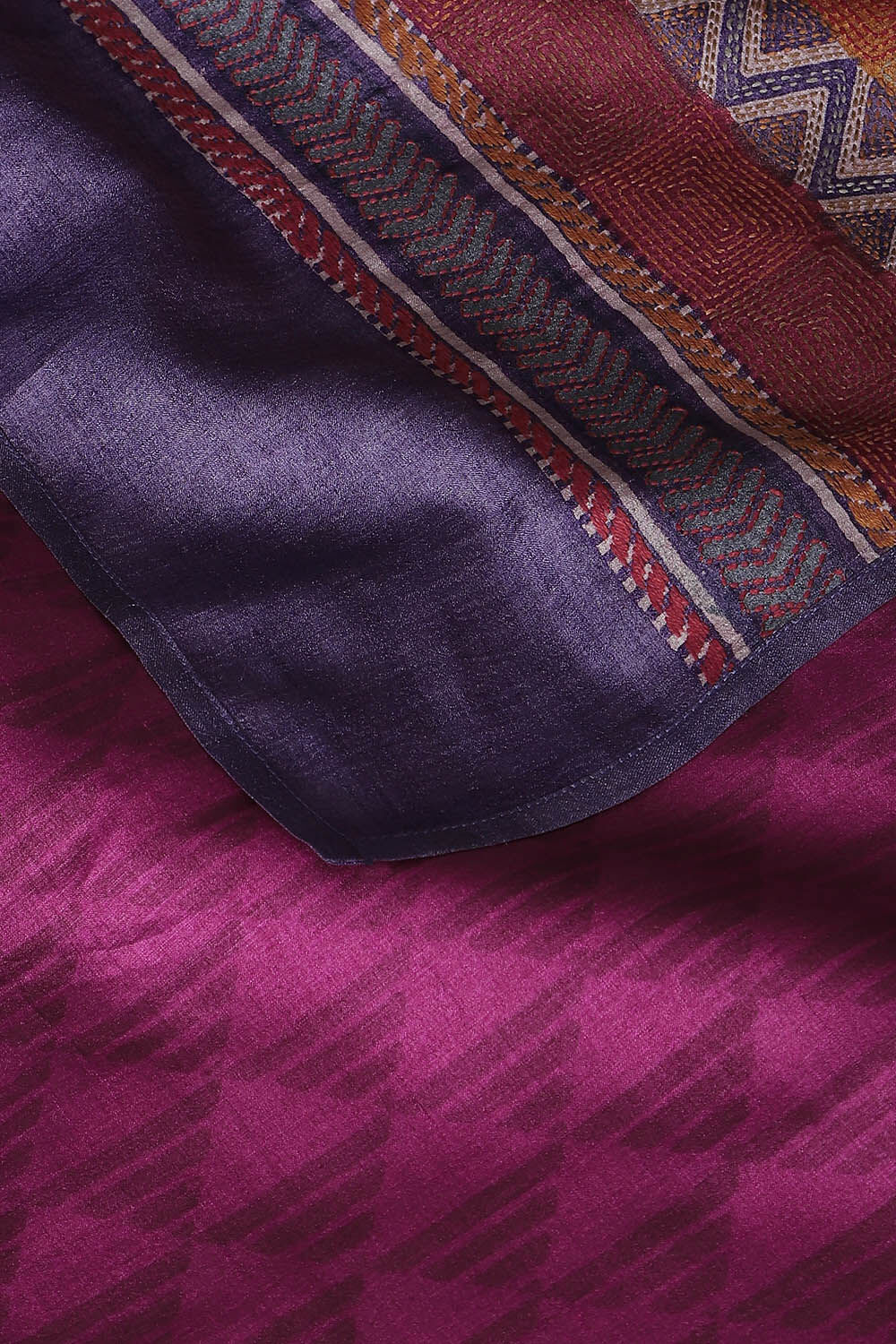 Pink Pure Tussar Silk Printed Saree image number null
