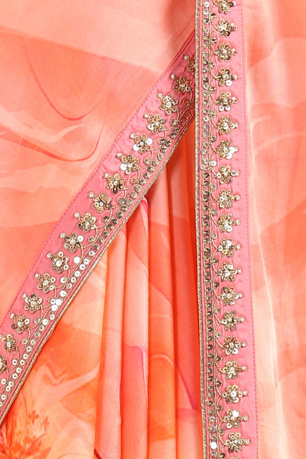 Light Pink Viscose Digital Printed Saree image number null