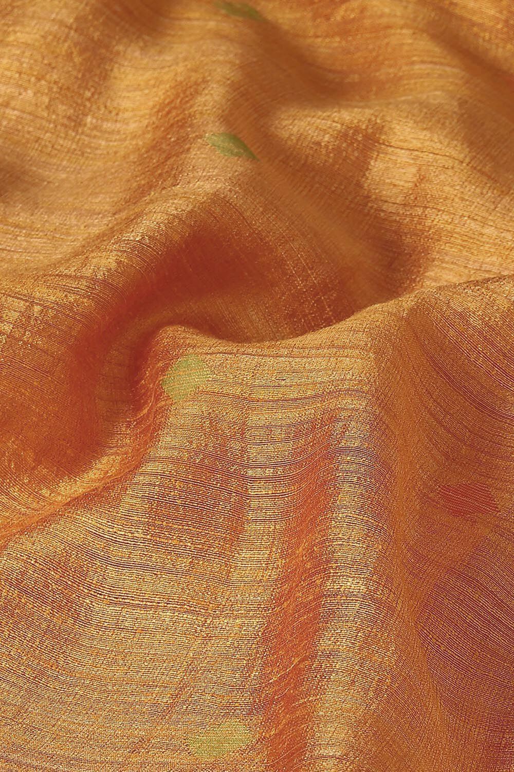 Dark Orange Pure Silk Vanya Bengal Jamdani Saree image number null