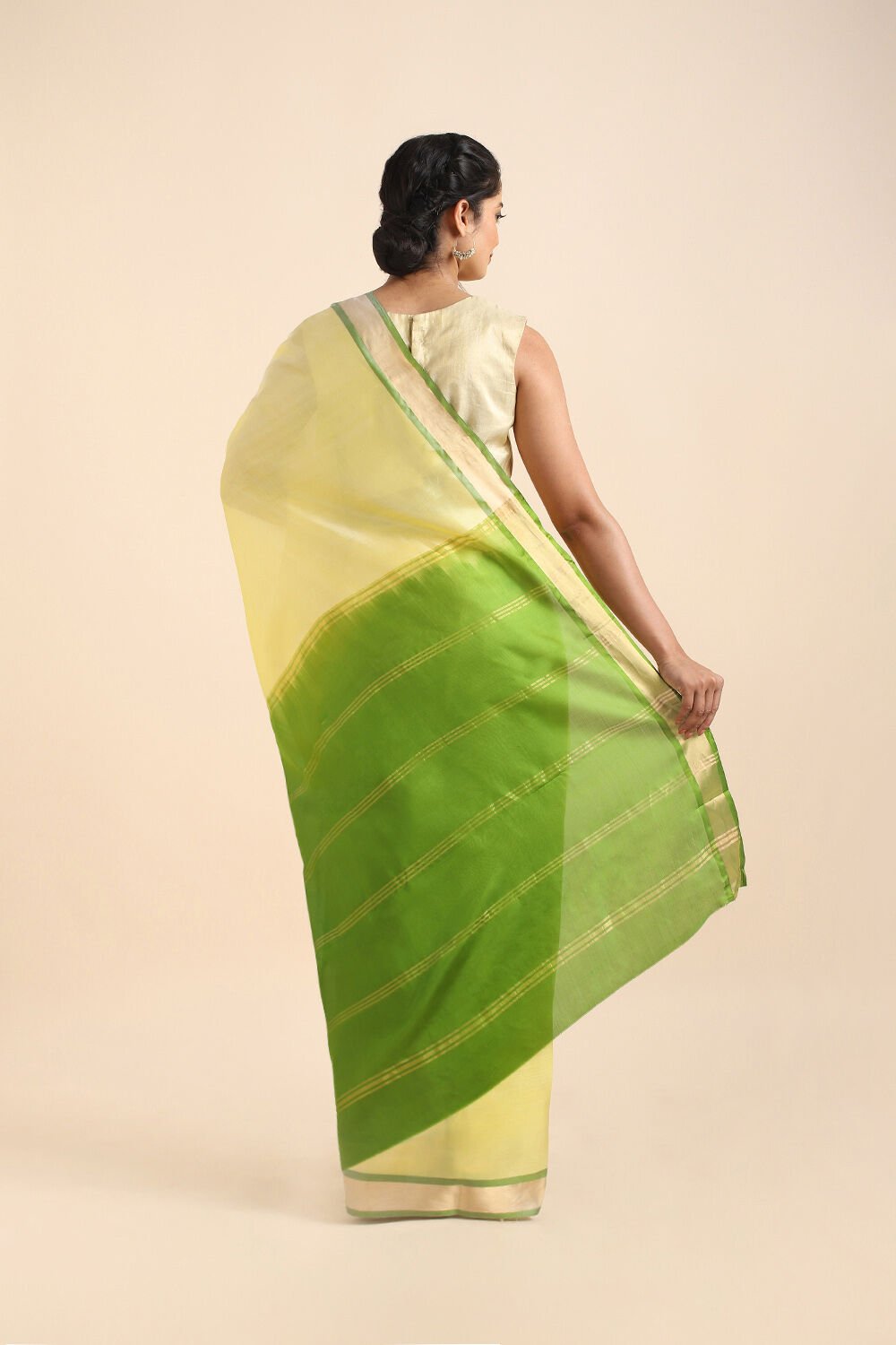 Light Yellow Pure Soft Silk Saree image number null