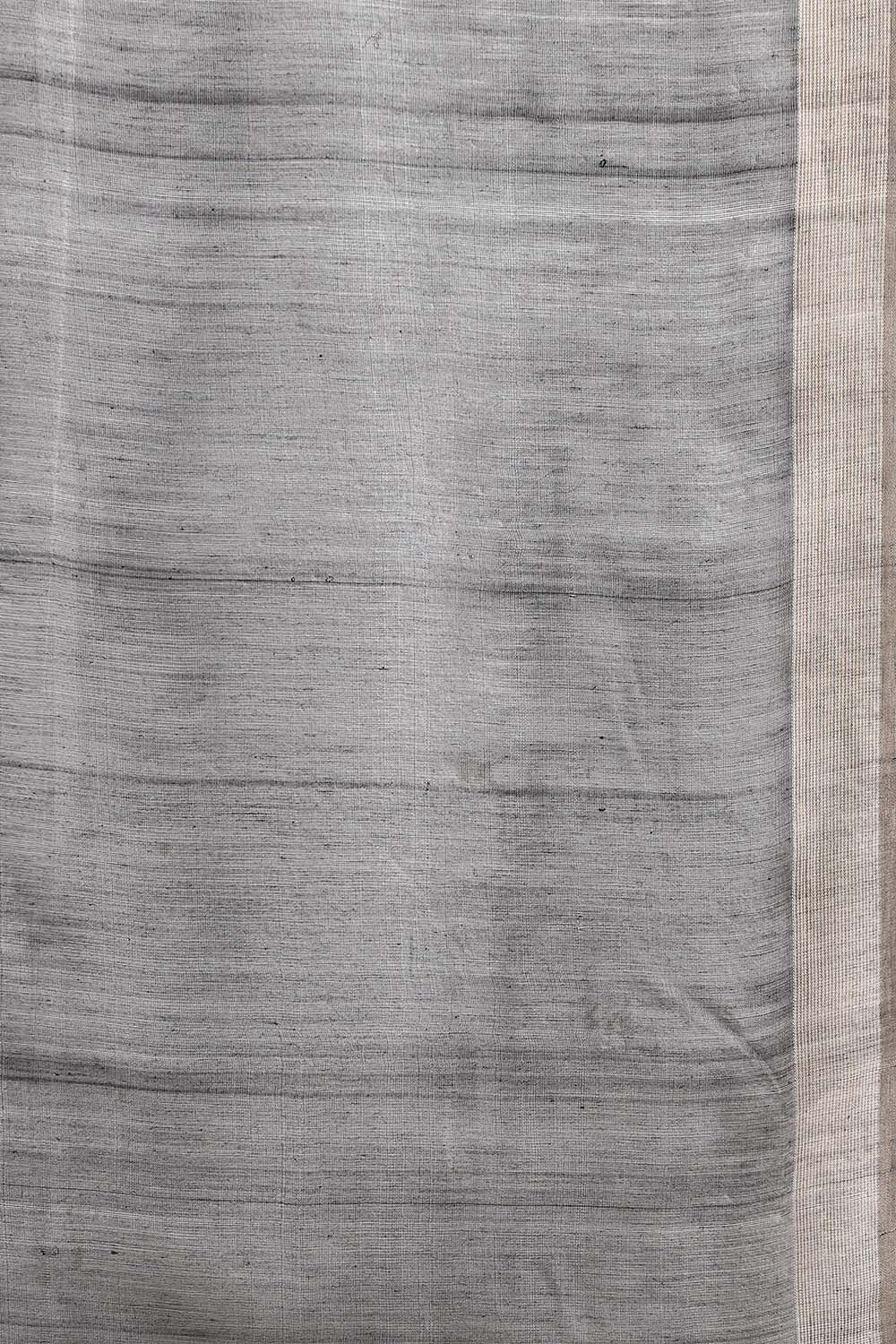 Black Pure Silk Cotton Bengal Saree image number null