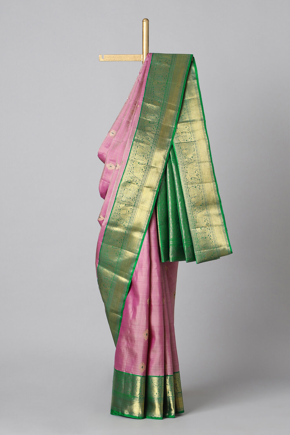 Violet Pure Silk Kanjivaram Saree image number null