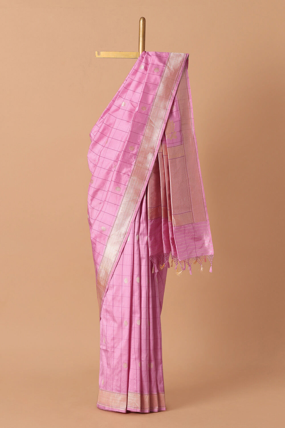 Light Pink Pure Silk Banarasi Saree image number null