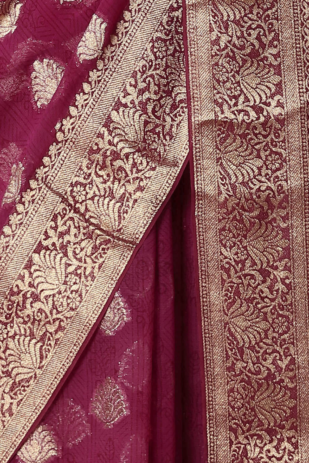 Pink Viscose Pure Georgette Banarasi Saree image number null