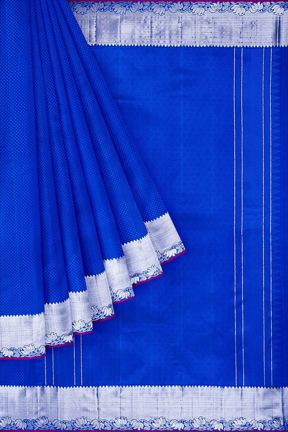 Blue Pure Silk Kanjivaram Saree image number null