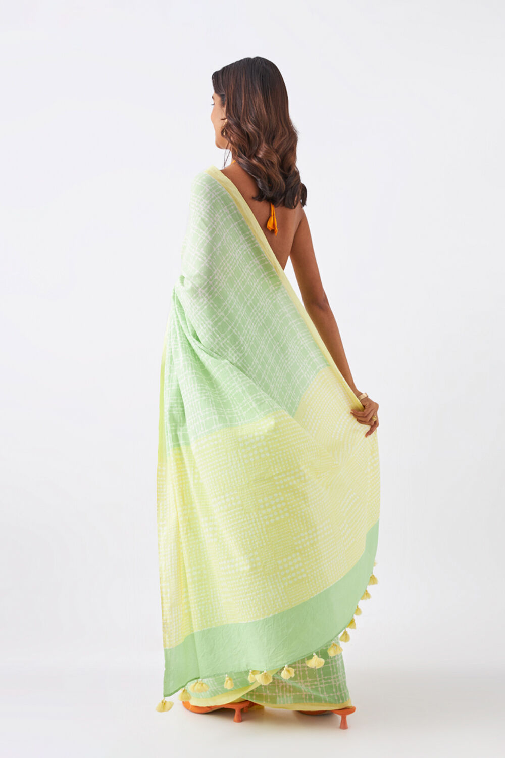 Light Green Pure Cotton Printed Saree image number null