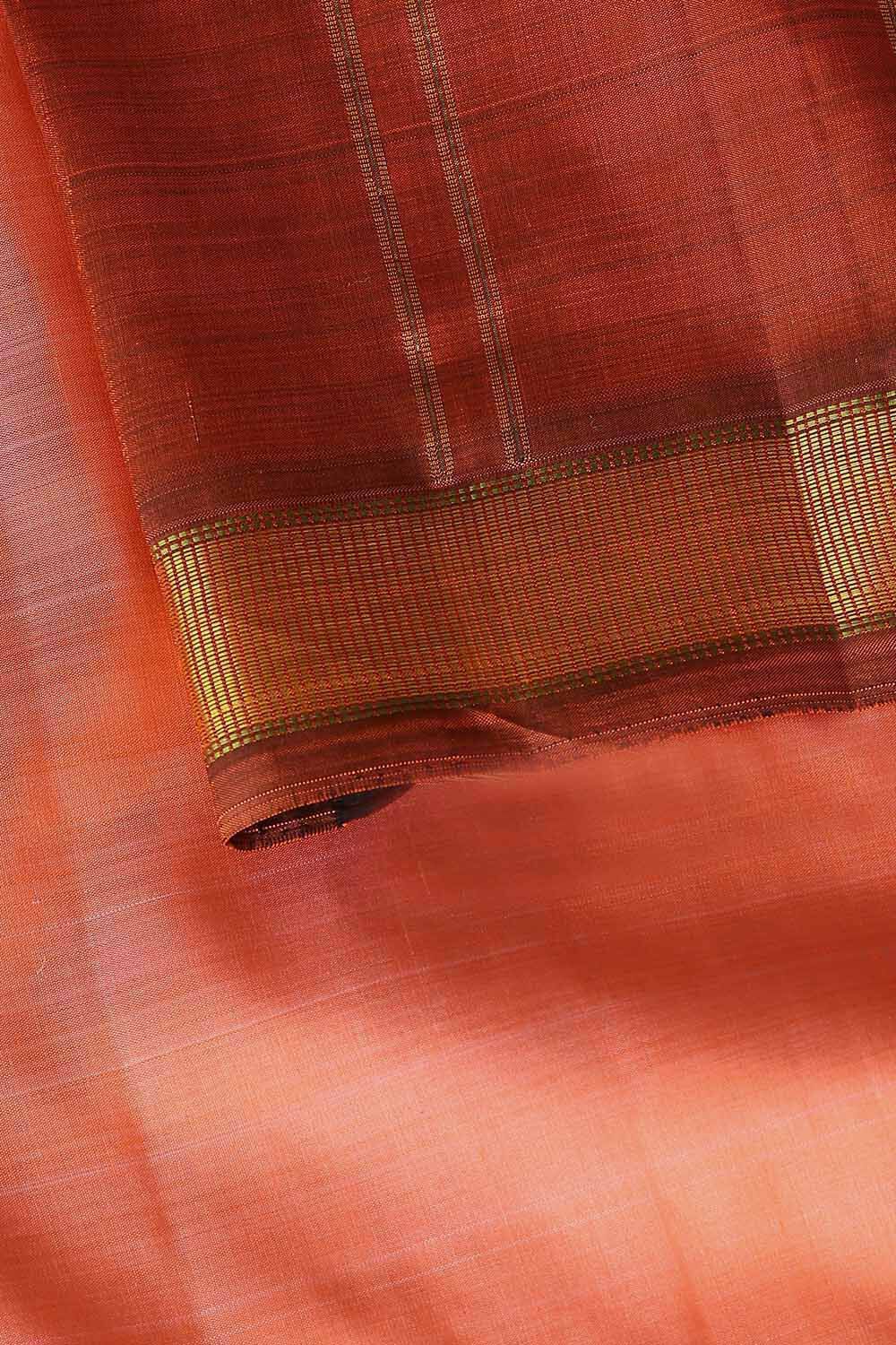 Light Orange Pure Silk Kanjivaram Saree image number null
