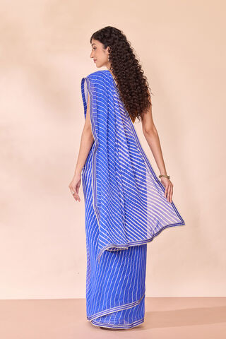Blue Rajasthan Pure Silk Georgette Leheriya Saree thumbnail image number null