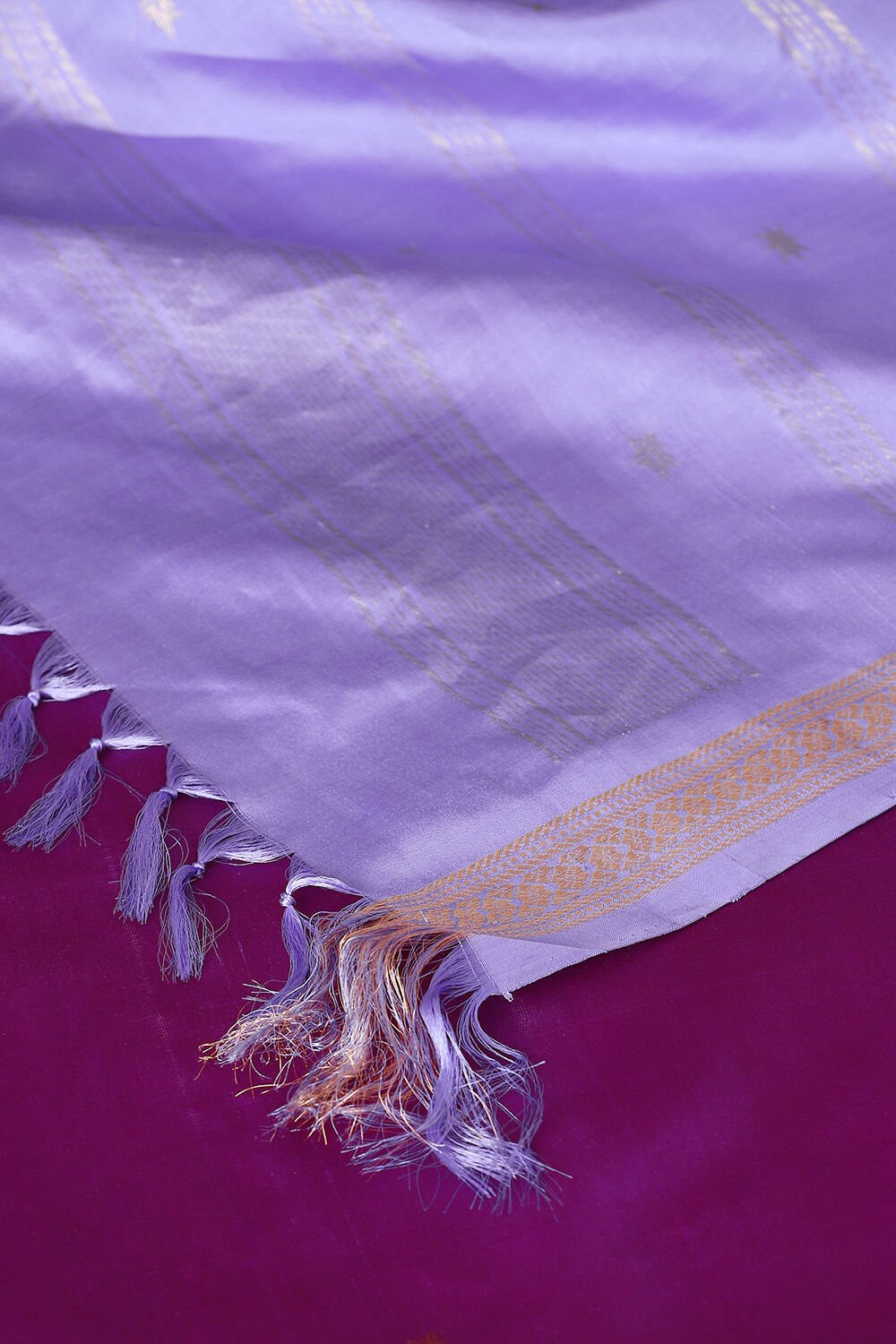Purple Pure Silk Kanjivaram inspired Saree image number null