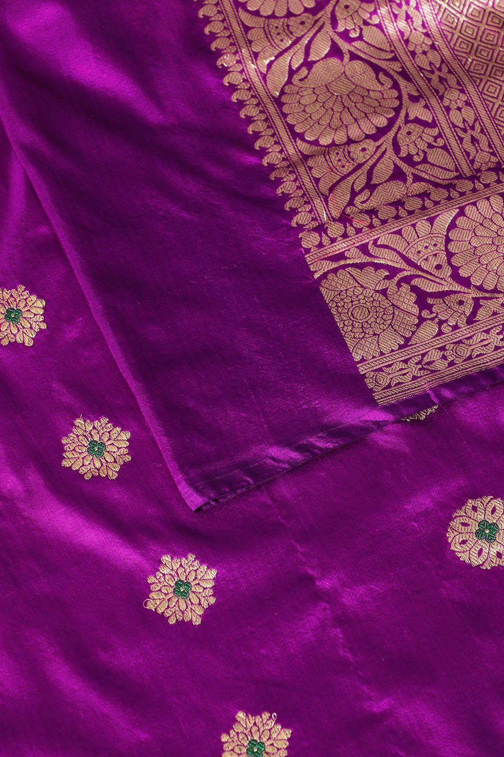 Purple Pure Silk Banarasi Saree image number null