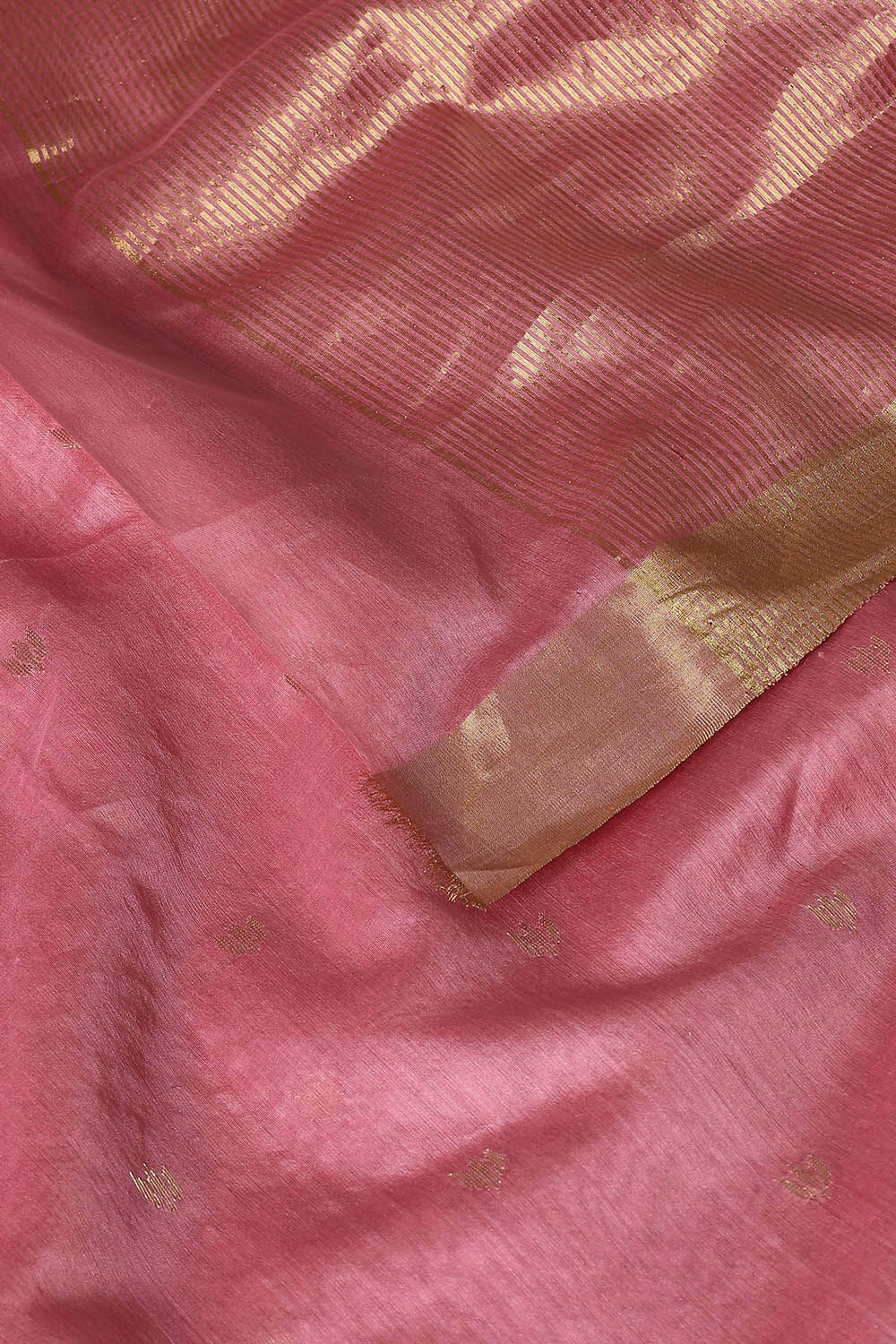 Pink Pure Silk Cotton Chanderi Saree image number null