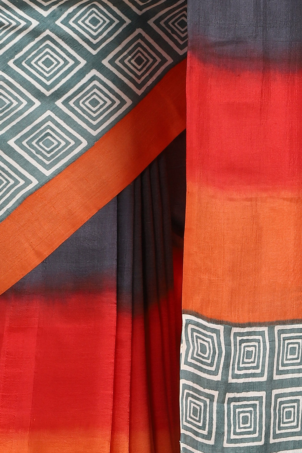 Grey Pure Silk Printed Saree image number null