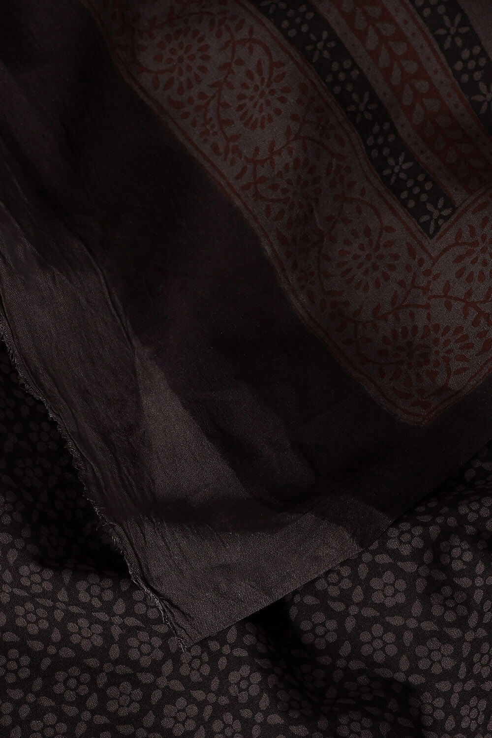 Dark Grey Pure Cotton Bagh Printed Saree image number null