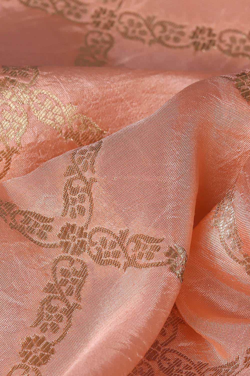 Light Orange Luxe Woven Saree image number null