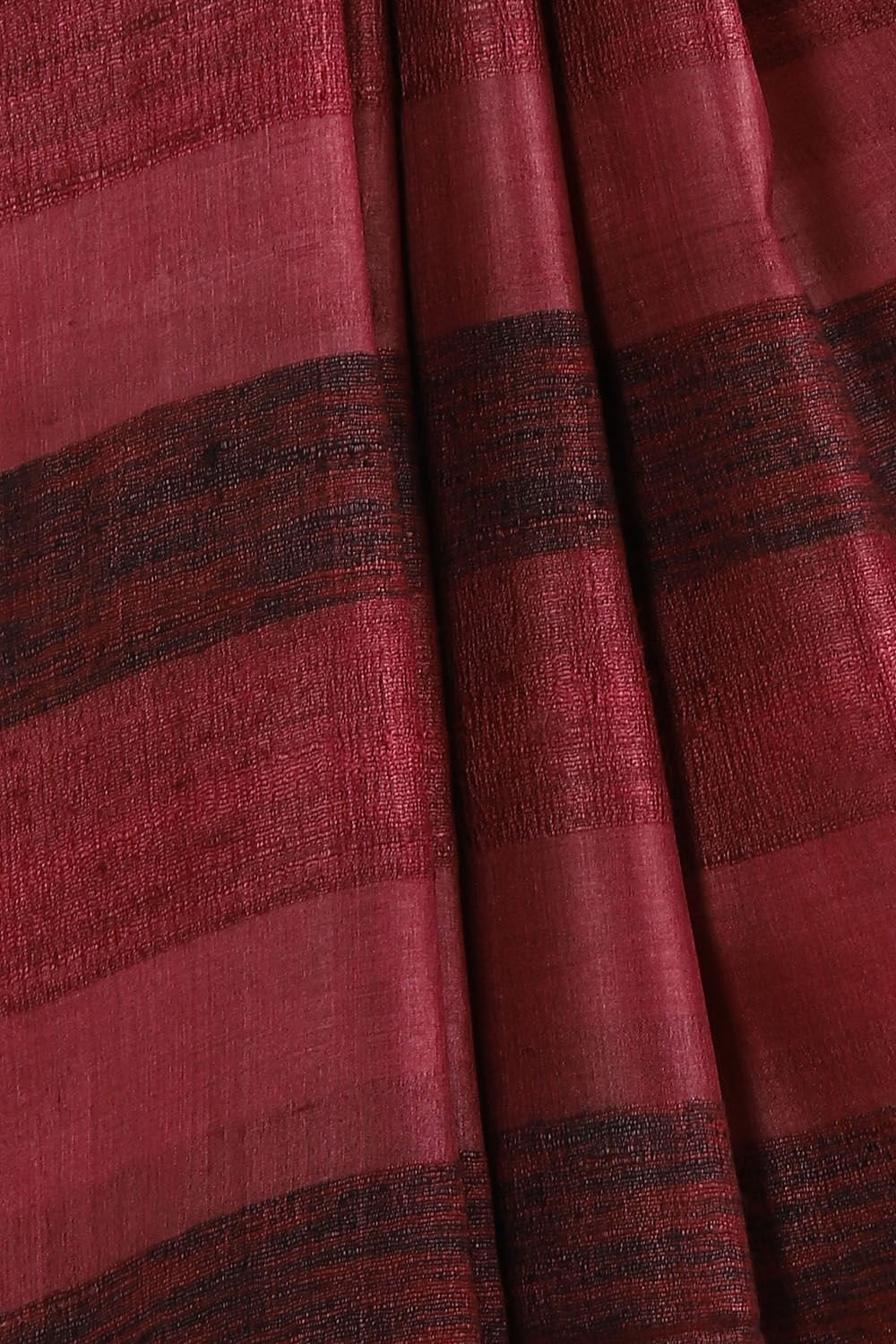 Red Pure Tussar Woven Saree image number null