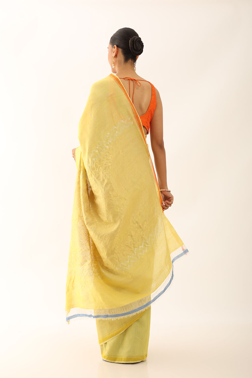 Yellow Chattisgarh Pure Tussar Silk Woven Saree image number null