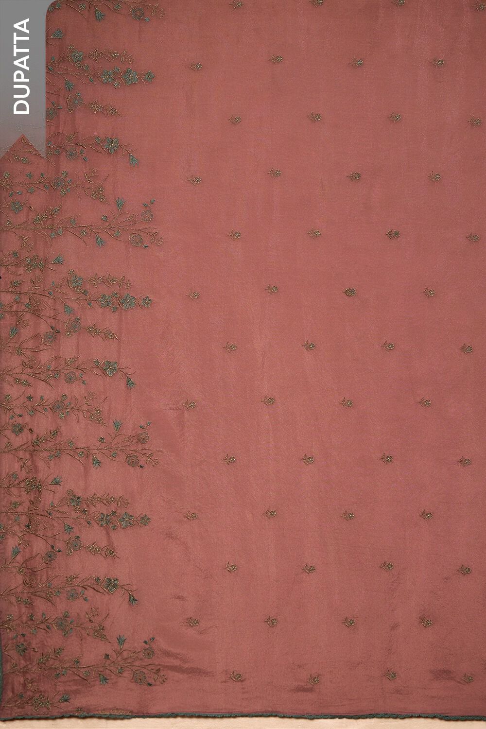 Violet Viscose Tissue Embroidered Unstitched Suit Set image number null