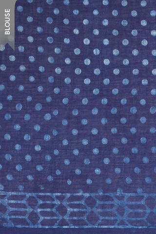 Blue Rajasthan Pure Cotton Dabu Block Printed Saree thumbnail image number null