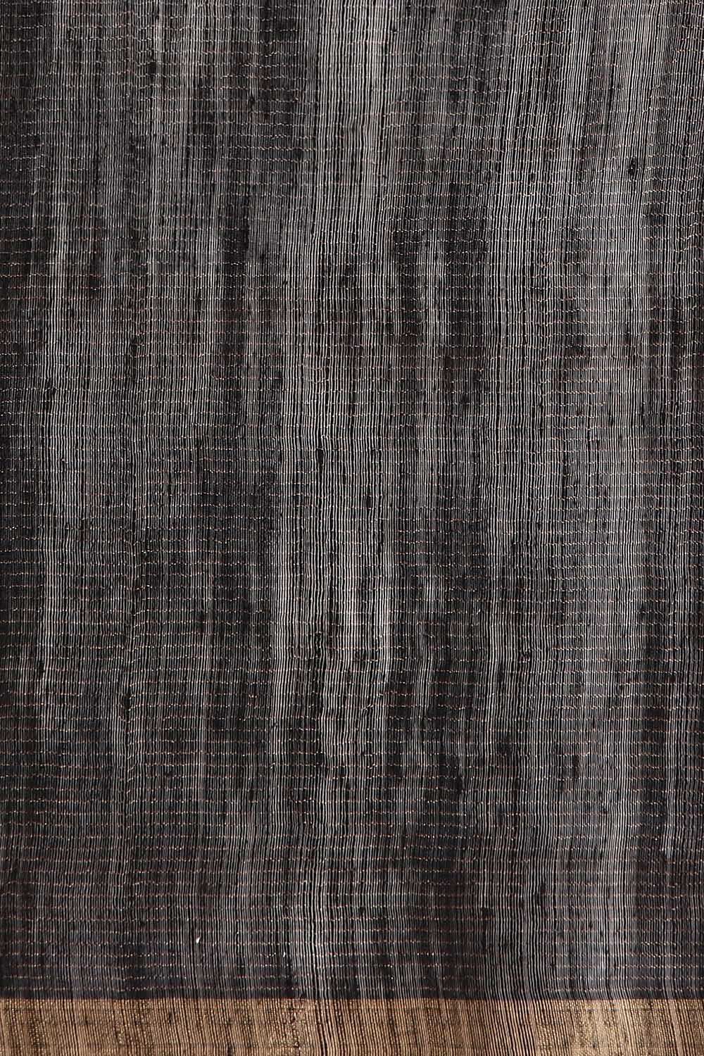 Black Pure Silk Vanya Bengal Saree image number null