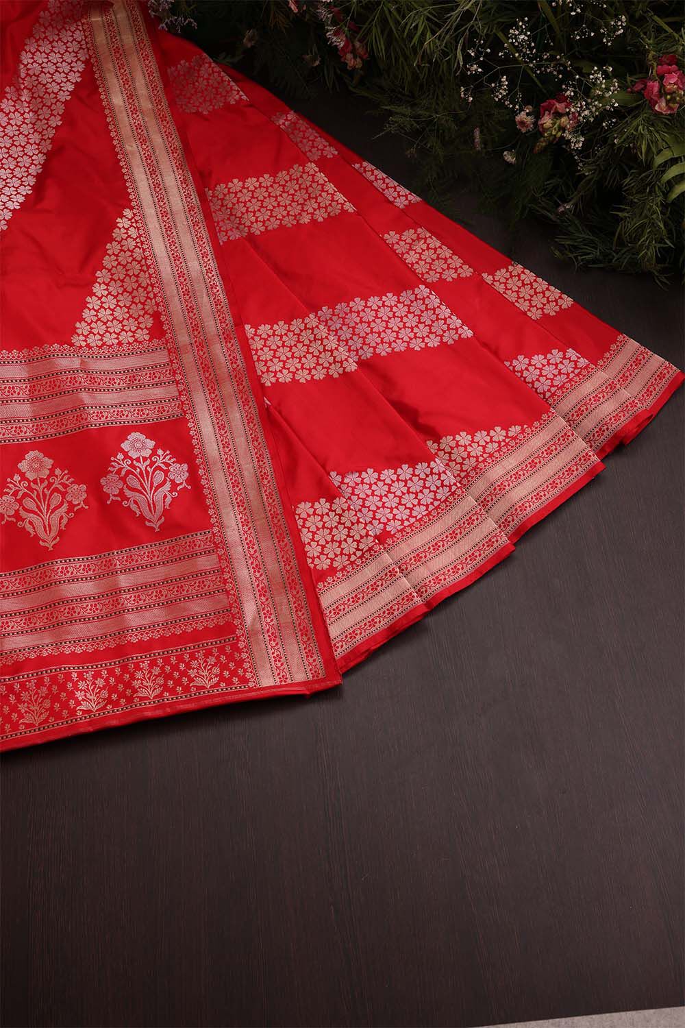 Red Banaras Silk Saree image number null