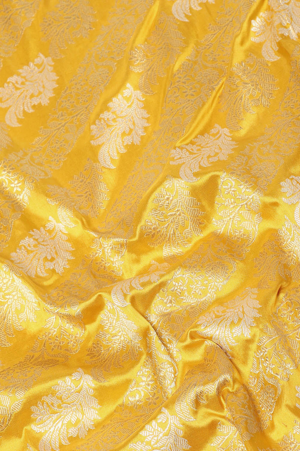 Yellow Pure Silk Banarasi Saree image number null