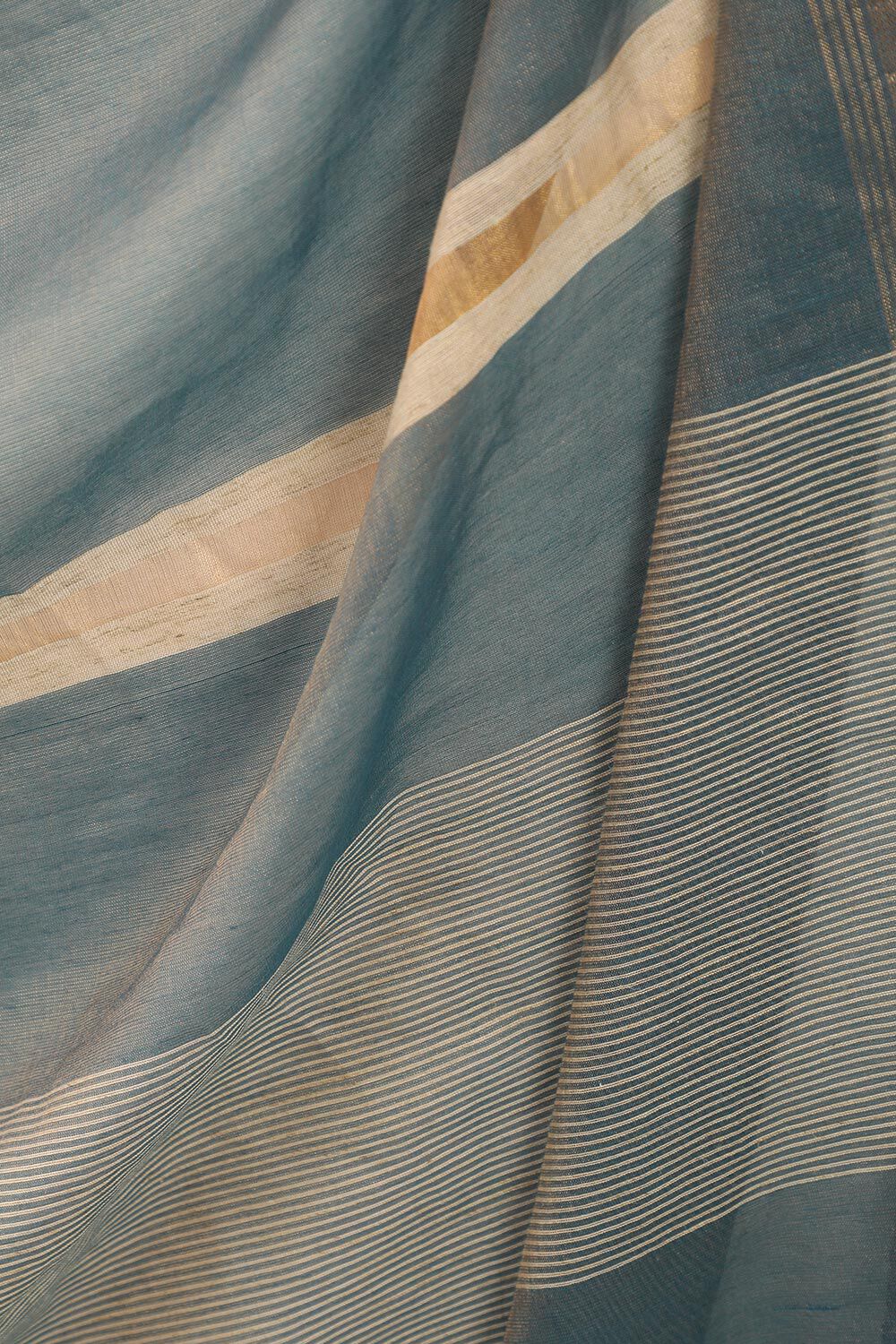 Blue Bhagalpur Woven Tissue Viscose Saree image number null