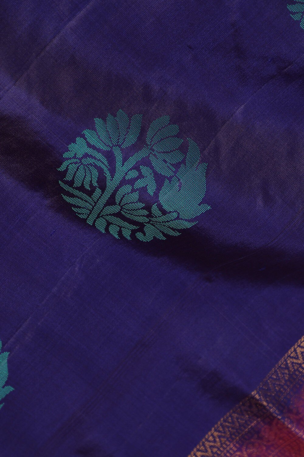 Blue South Pure Silk Woven Saree image number null