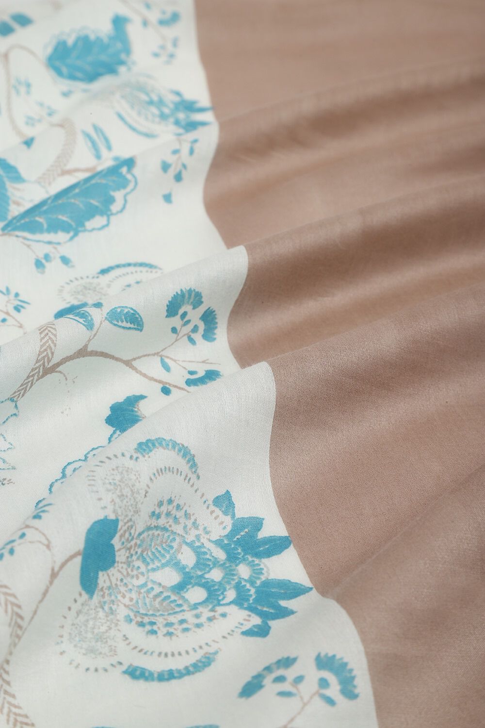 Off White Screen printed Pure Silk Cotton Saree image number null