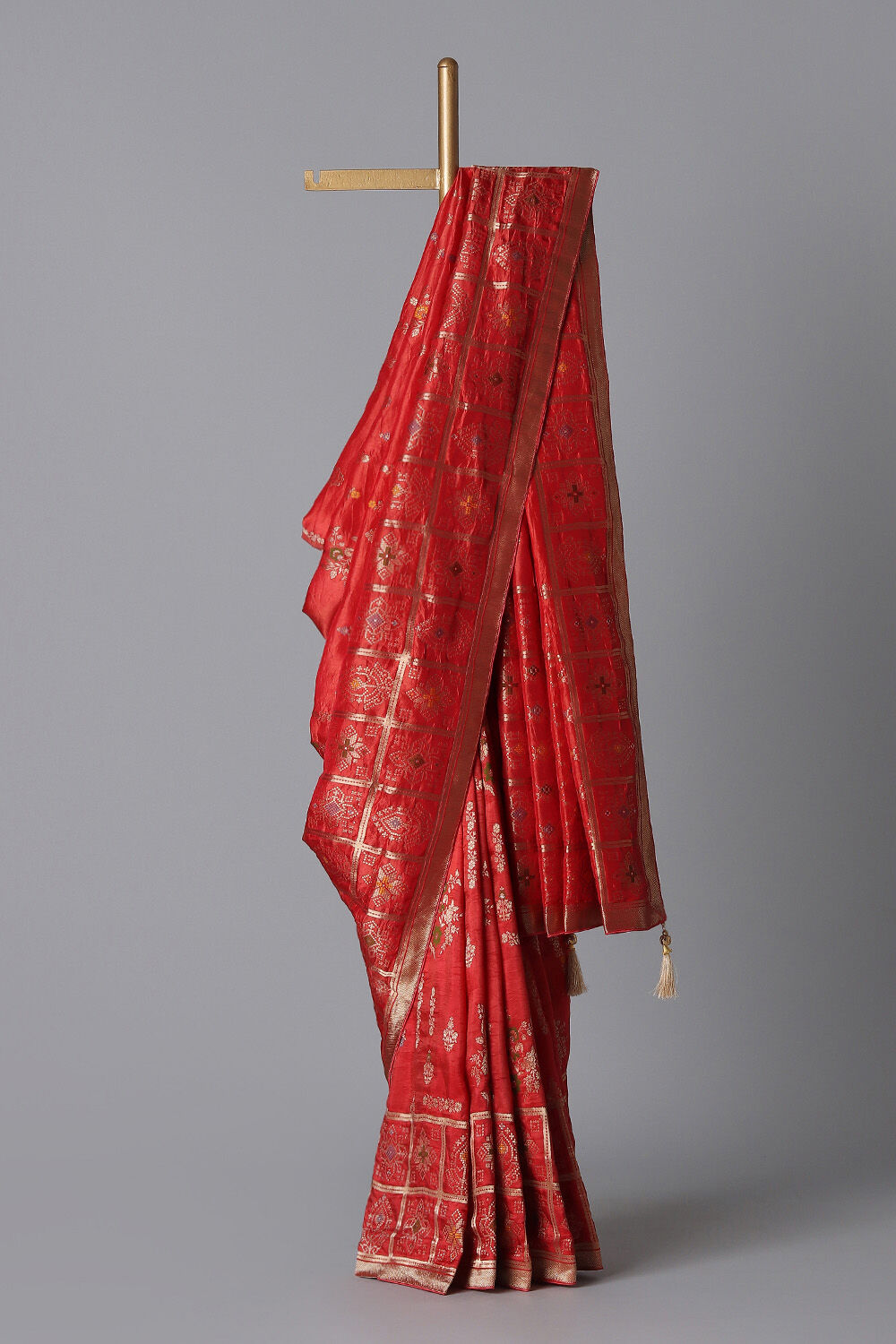 Red Luxe Woven Saree image number null