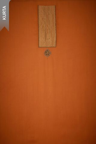 Dark Orange Embroidered Viscose Unstitched Suit Set thumbnail image number null