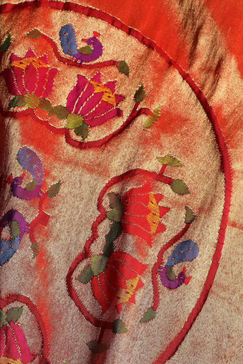 Pink Pure Silk Paithani Saree image number null