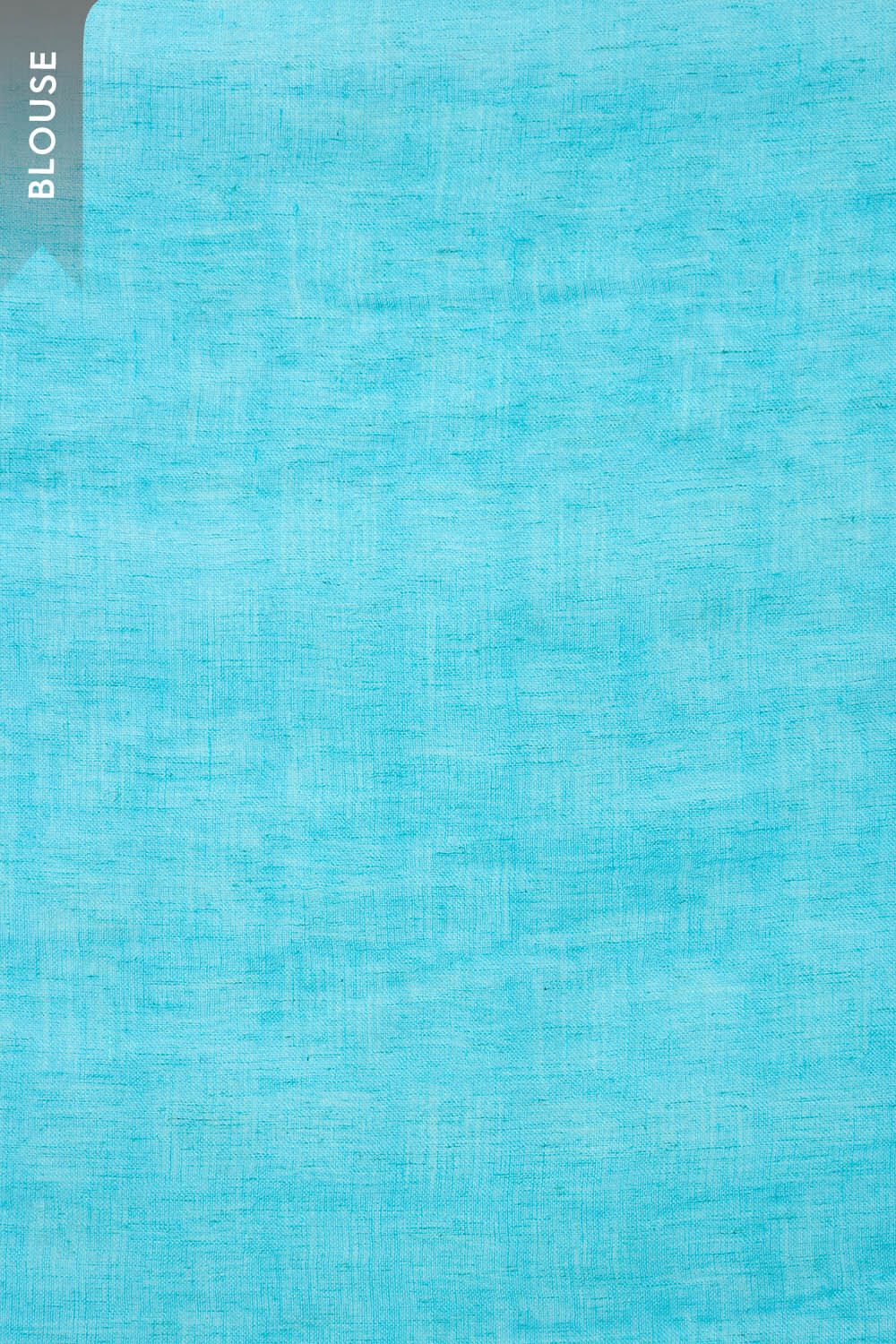 Blue Screen Printed Pure Linen Saree image number null
