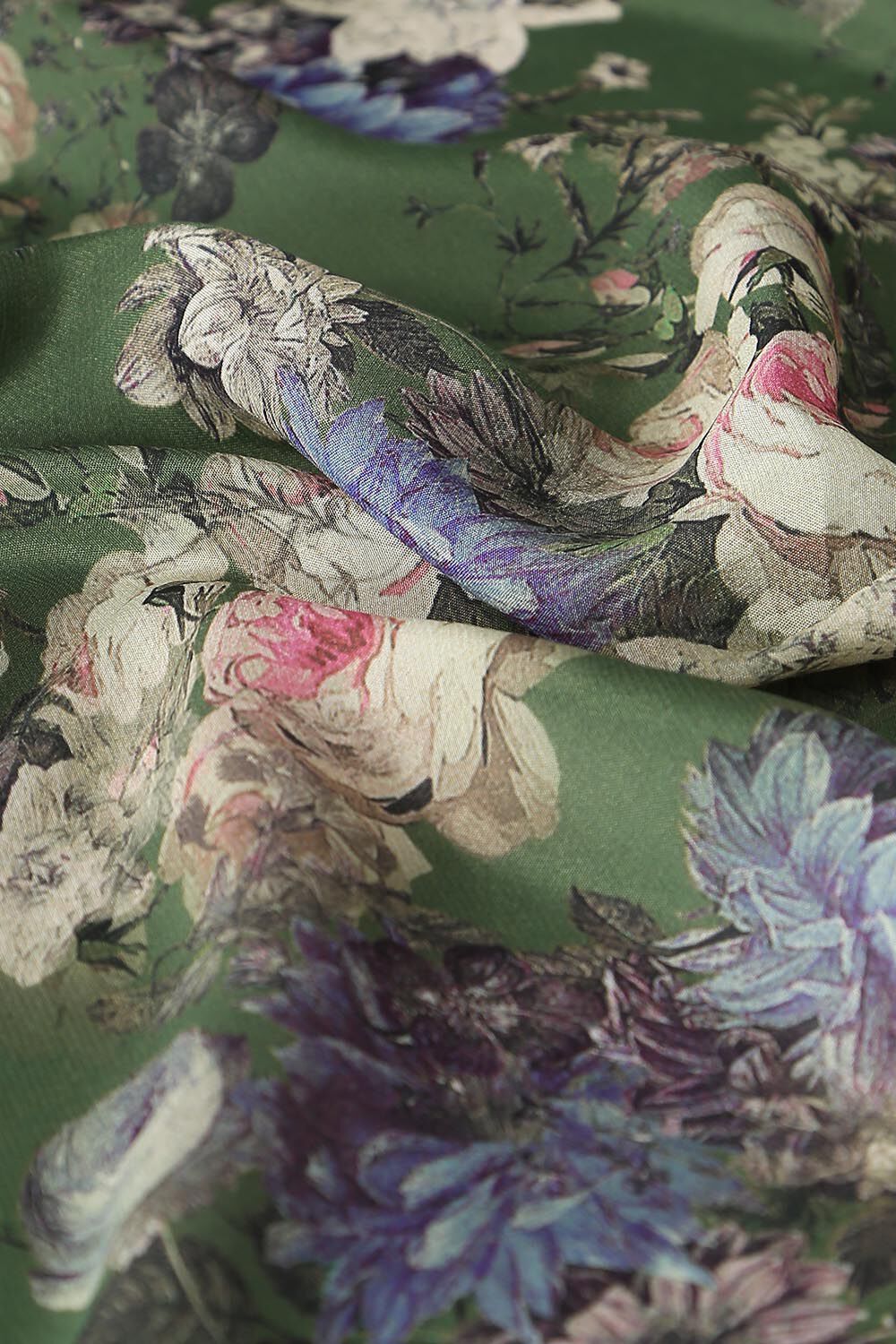 Green Viscose Crepe Digital Printed Saree image number null
