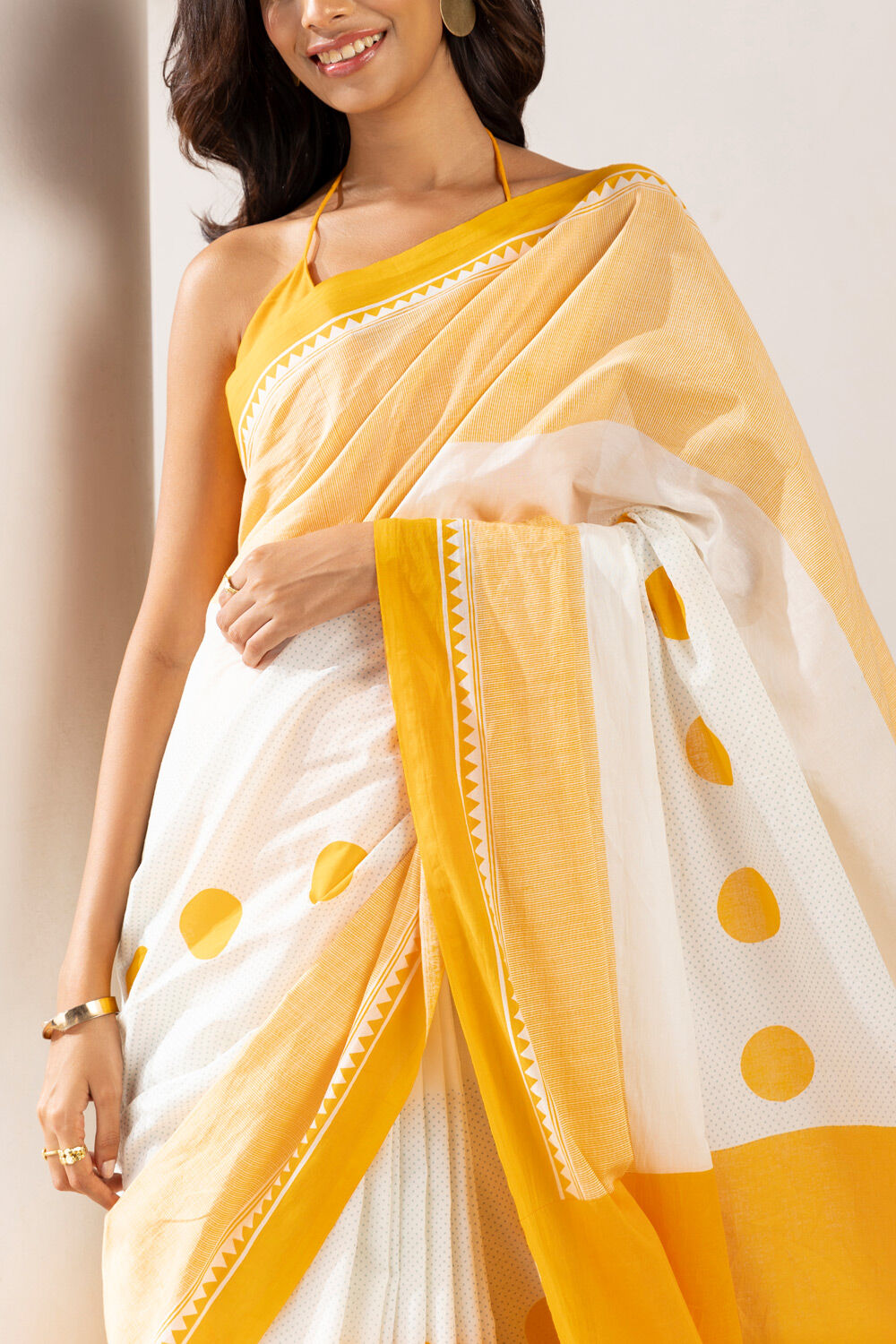 Multicolored Pure Cotton Printed Saree image number null
