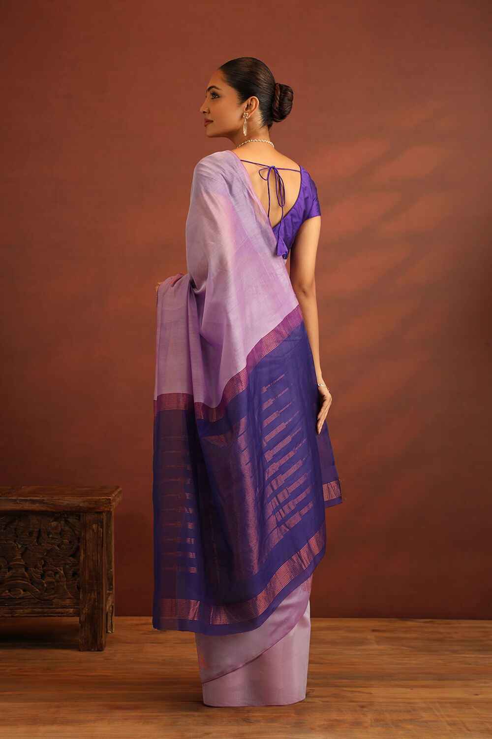 Light Violet South Pure Silk Cotton Woven Saree image number null
