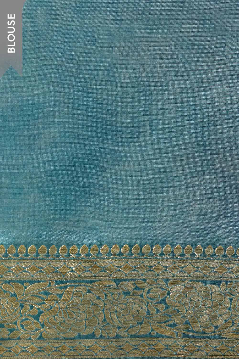 Blue Woven Pure Viscose Saree image number null