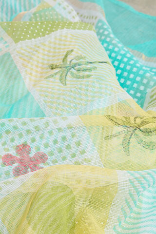 Light Blue Rajasthan Printed Sanganeri Pure Cotton Kota Saree thumbnail image number null