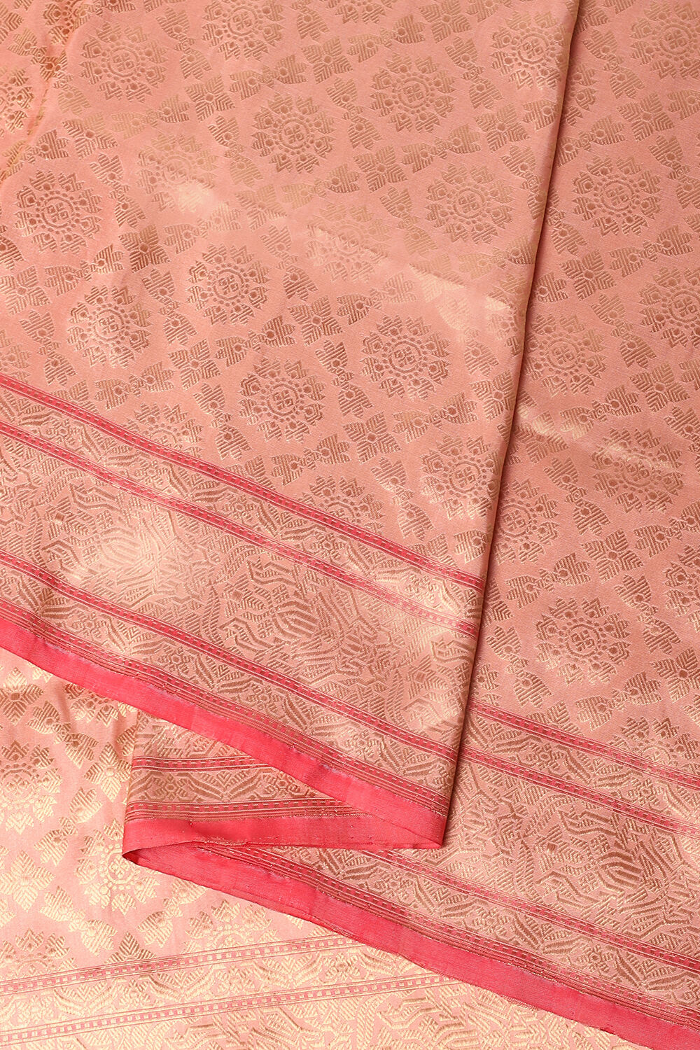 Light Orange Pure Silk Banarasi Brocade Saree image number null