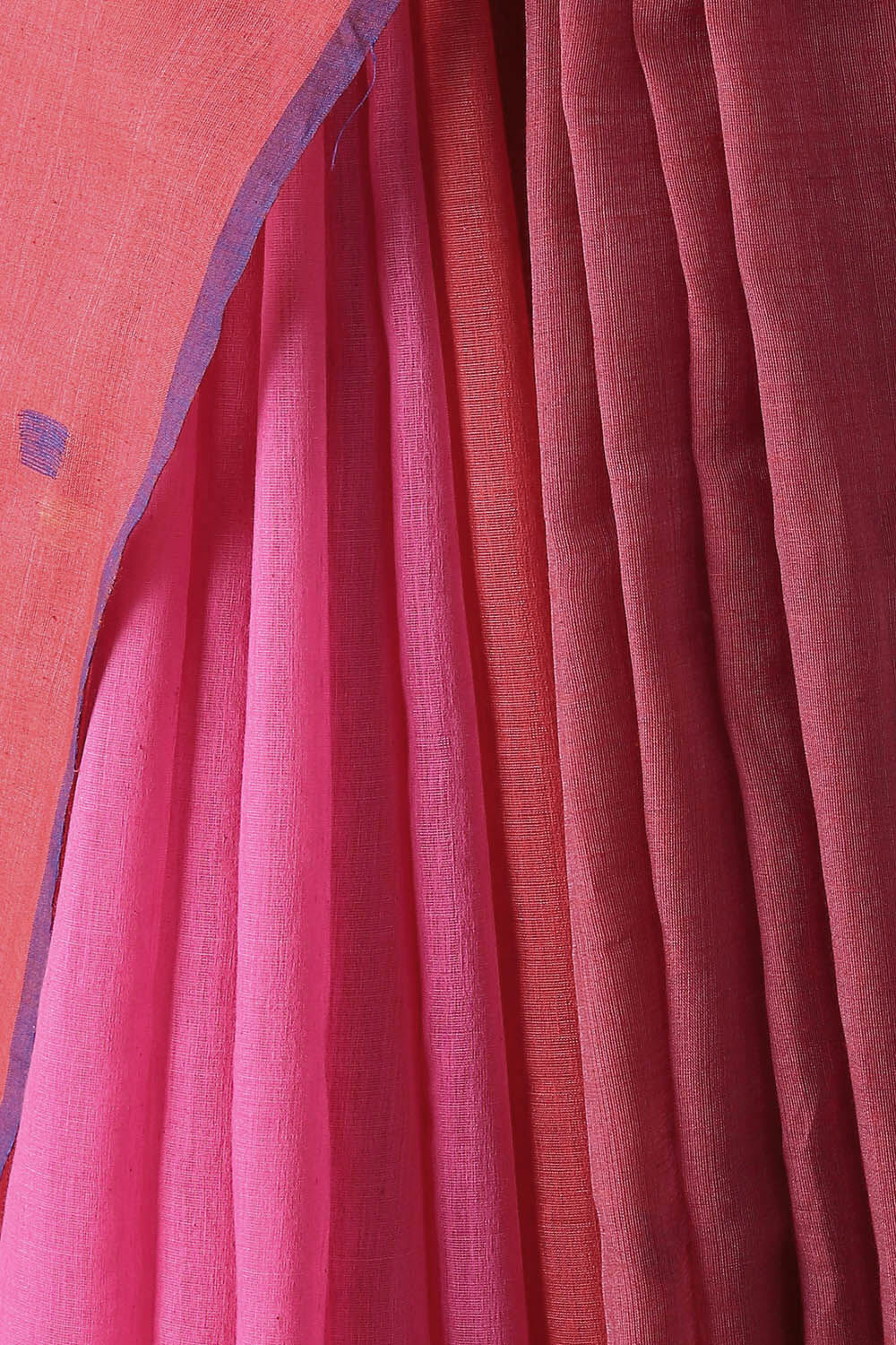 Pink Pure Silk Cotton Jamdani Saree image number null